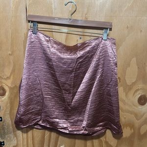 Express Metallic Mini Skirt